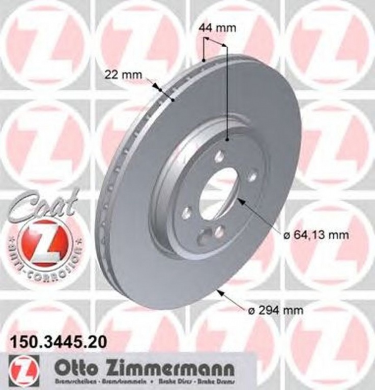Disc frana MINI MINI Roadster R59 ZIMMERMANN 150344520