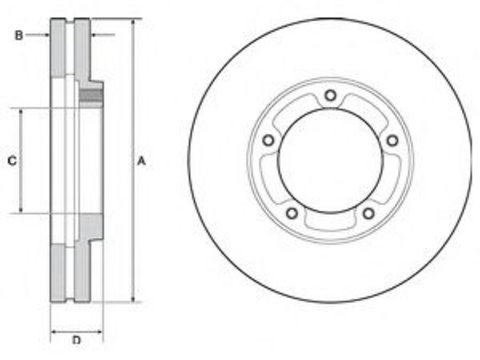 Disc frana MITSUBISHI CANTER platou / sasiu (FB_, FE_, FG_) (2001 - 2016) DELPHI BG9139