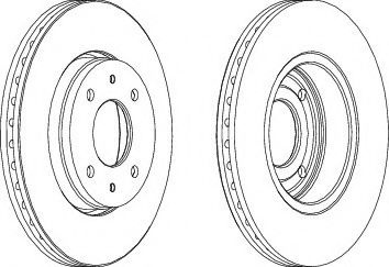 Disc frana MITSUBISHI CARISMA limuzina (DA) (1996 - 2006) FERODO DDF1068 piesa NOUA