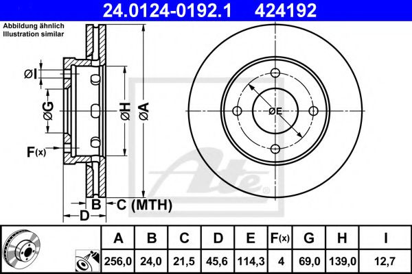 Disc frana MITSUBISHI COLT CZC Cabriolet (RG) (200