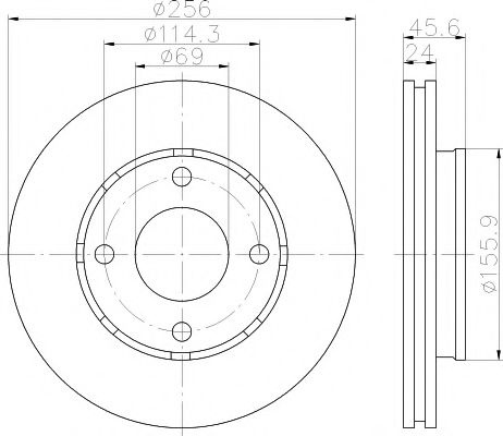 Disc frana MITSUBISHI COLT CZC Cabriolet (RG) (2006 - 2009) TEXTAR 92134803