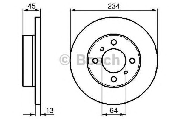 Disc frana MITSUBISHI COLT IV CA A BOSCH 0986478636