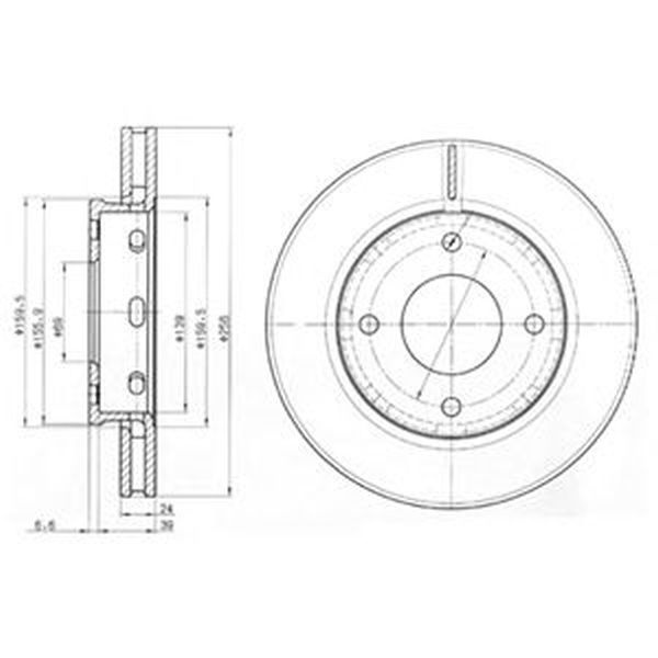 Disc frana MITSUBISHI COLT VI Z3 A Z2 A DELPHI BG3