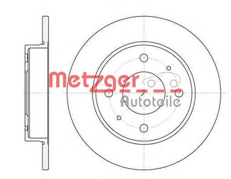 Disc frana MITSUBISHI COLT VI Z3 A Z2 A METZGER 6879