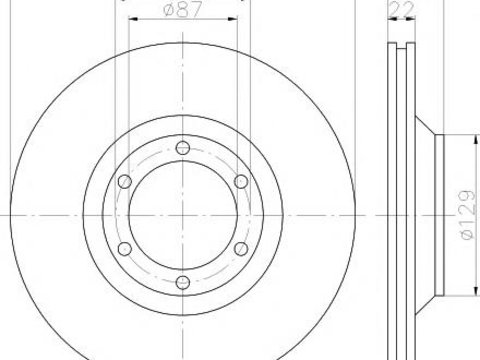 Disc frana MITSUBISHI GALLOPER (JK-01), HYUNDAI GALLOPER II (JK-01) - HELLA PAGID 8DD 355 113-041