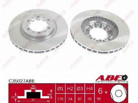 Disc frana MITSUBISHI L 200 (KB_T, KA_T) (2004 - 2016) ABE C35027ABE