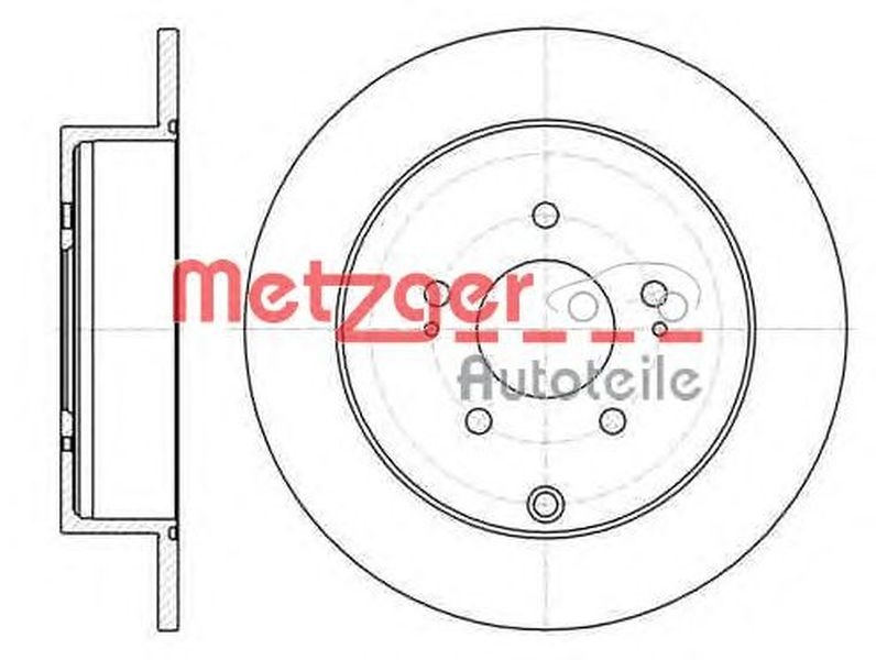 Disc frana MITSUBISHI LANCER SPORTBACK CX A METZGER 61098