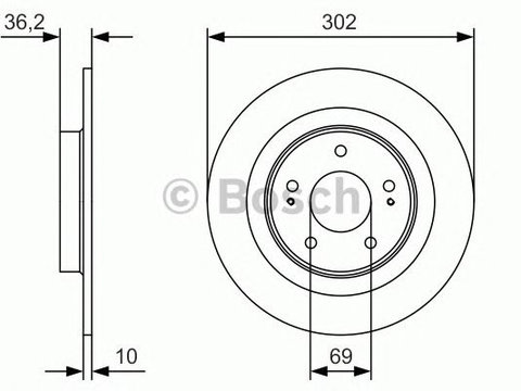 Disc frana MITSUBISHI OUTLANDER II Van (CW_W) - Cod intern: W20270083 - LIVRARE DIN STOC in 24 ore!!!