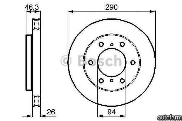 Disc frana MITSUBISHI PAJERO III Canvas Top V6W V7