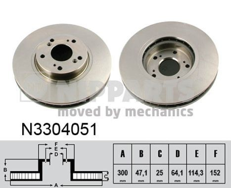 Disc frana NIPPARTS N3304051