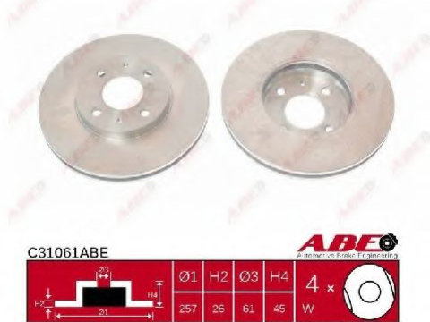 Disc frana NISSAN ALMERA   hatchback (N15) (1995 - 2000) ABE C31061ABE