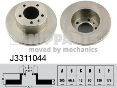 Disc frana NISSAN INTERSTAR platou / sasiu (2003 - 2016) NIPPARTS J3311044