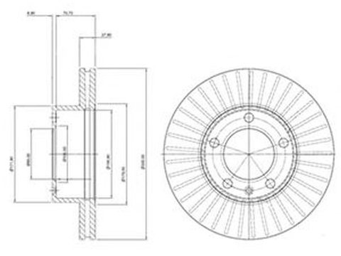 Disc frana NISSAN INTERSTAR platou sasiu DELPHI BG9692