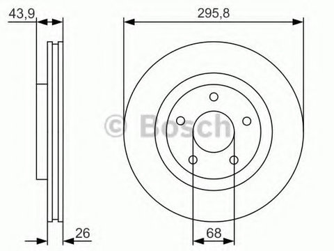 Disc frana NISSAN JUKE (F15) (2010 - 2016) Bosch 0 986 479 R89