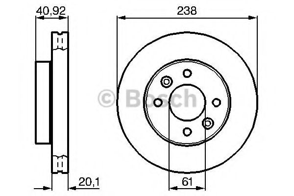 Disc frana NISSAN KUBISTAR (X76) (2003 - 2009) BOS