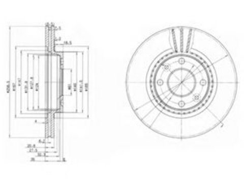 Disc frana NISSAN KUBISTAR (X76) (2003 - 2009) DELPHI BG2625