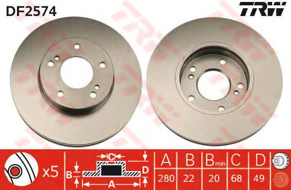 Disc frana NISSAN MAXIMA - Cod intern: W20323375 - LIVRARE DIN STOC in 24 ore!!!