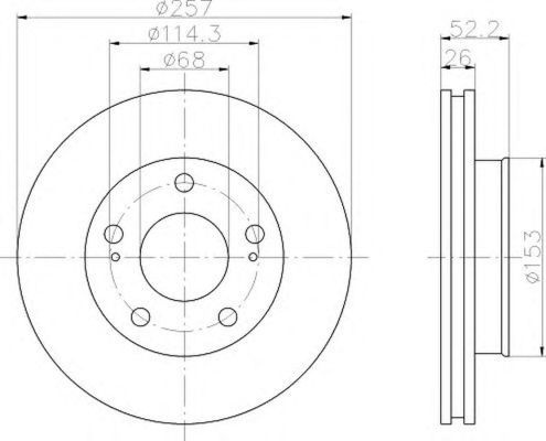 Disc frana NISSAN SERENA C23M HELLA 8DD355104561