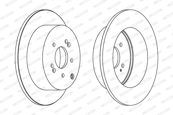 Disc frana ~ Nissan Trade 1993 1994 1995 1996 1997 1998 ~ DDF1671C ~ FERODO