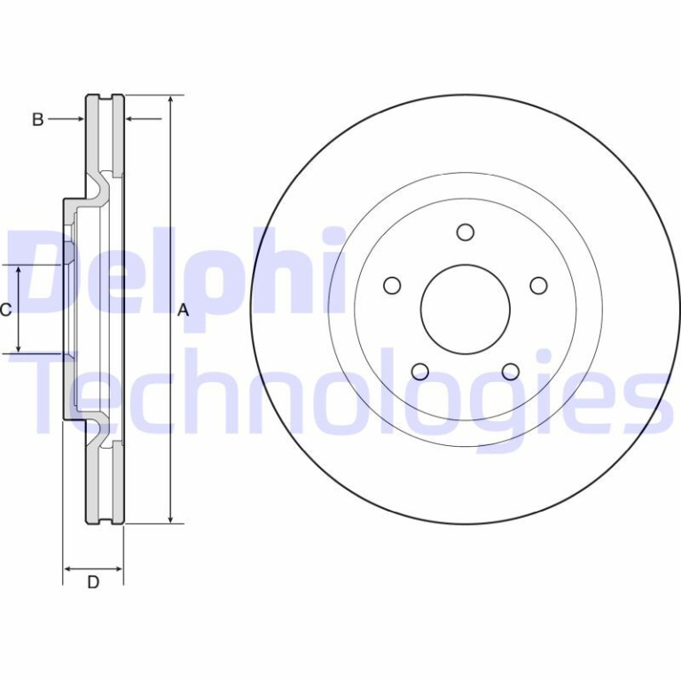 Disc frana # Nissan X-trail 2014 2015 2016 2017 2018 2019 2020 2021 2022 2023 2024 2025 # BG9195C # DELPHI