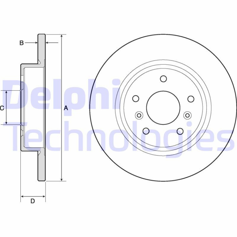 Disc frana # Nissan X-trail 2014 2015 2016 2017 2018 2019 2020 2021 2022 2023 2024 2025 # BG4807C # DELPHI
