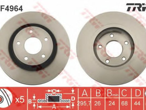 Disc frana NISSAN X-TRAIL (T31) (2007 - 2013) TRW DF4964