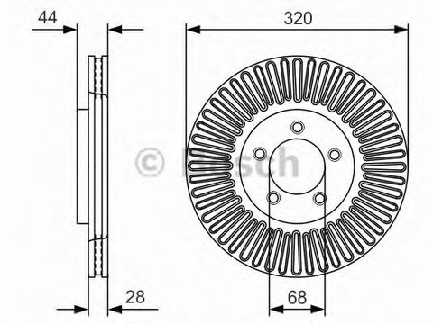 Disc frana NISSAN X-TRAIL (T32_) (2013 - 2016) Bosch 0 986 479 D19