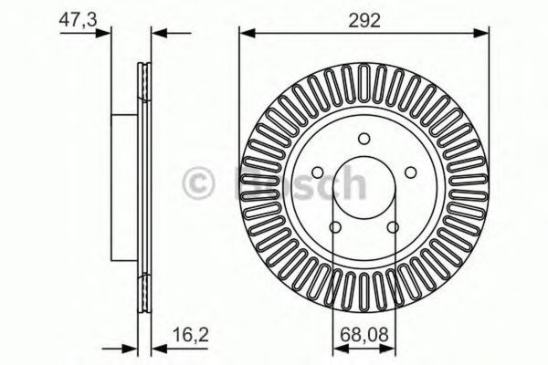 Disc frana NISSAN X-TRAIL T32 BOSCH 0986479D20