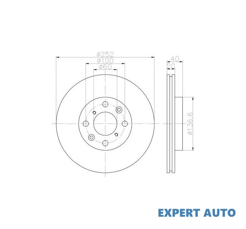 Disc frana Opel AGILA (B) (H08) 2008-2016 #8 09864