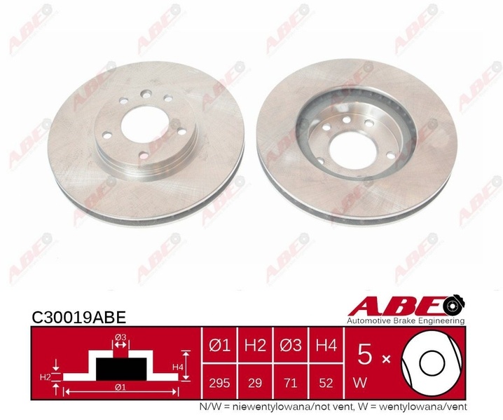 Disc frana OPEL ANTARA Producator ABE C30019ABE