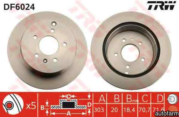 Disc frana OPEL ANTARA TRW DF6024