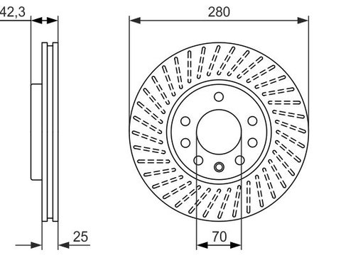 Disc frana OPEL ASTRA 1998-n/a BOSCH 0986479919