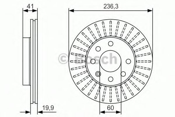 Disc frana OPEL ASTRA F combi (51_, 52_) (1991 - 1998) Bosch 0 986 479 S98