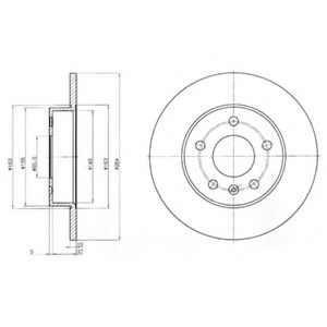 Disc frana OPEL ASTRA G Limuzina (F69) (1998 - 2009) DELPHI BG3406 piesa NOUA