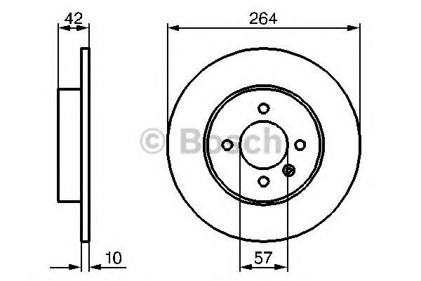 Disc frana OPEL ASTRA H (L48) (2004 - 2016) BOSCH 