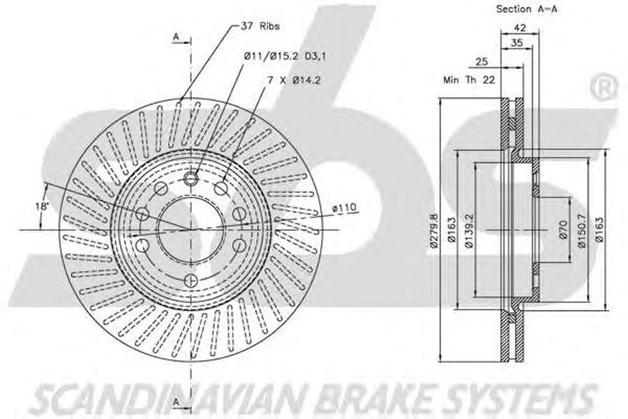 Disc frana OPEL ASTRA H L48 SBS 1815203630