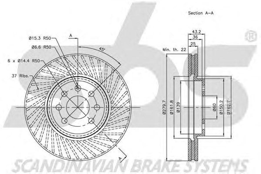 Disc frana OPEL ASTRA H L48 SBS 1815203651