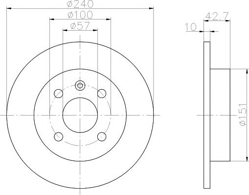 Disc frana OPEL ASTRA H limuzina (L69) - Cod inter