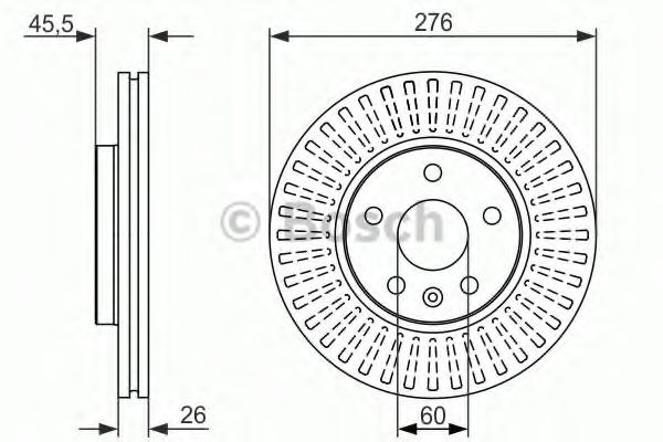 Disc frana OPEL ASTRA J (2009 - 2016) BOSCH 0 986 479 643 piesa NOUA