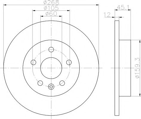 Disc frana OPEL ASTRA J limuzina (2012 - 2016) TEX