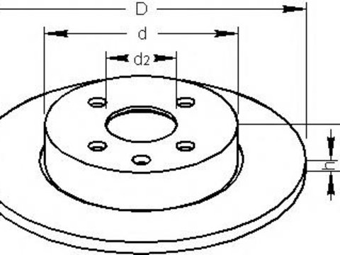 Disc frana OPEL COMBO caroserie inchisa/combi, OPEL MERIVA, OPEL COMBO Tour - TOPRAN 206 860