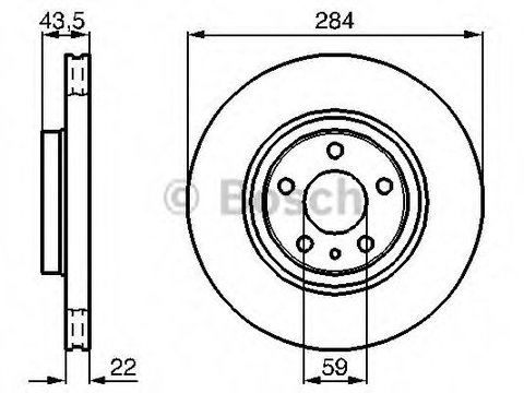 Disc frana OPEL COMBO platou / sasiu (2012 - 2020) BOSCH 0 986 478 521