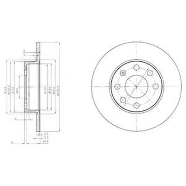 Disc frana OPEL CORSA A hatchback 93 94 98 99 DELPHI BG2149