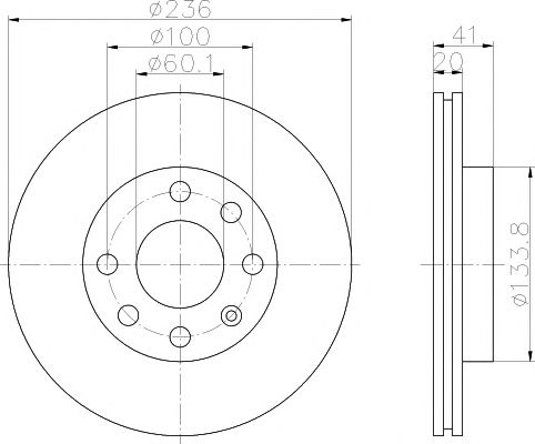 Disc frana OPEL CORSA B caroserie (73_) - Cod intern: W20058095 - LIVRARE DIN STOC in 24 ore!!!