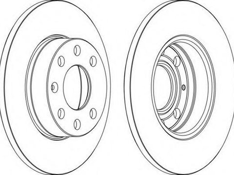 Disc frana OPEL KADETT D (31_-34_, 41_-44_), OPEL MONZA E (39_, 49_), OPEL KADETT E Cabriolet (43B_) - FERODO DDF104-1