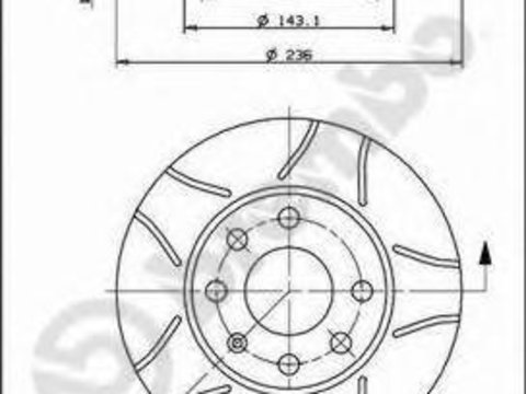 Disc frana OPEL KADETT D (31_-34_, 41_-44_), OPEL MONZA E (39_, 49_), OPEL KADETT E Cabriolet (43B_) - BREMBO 08.4475.75