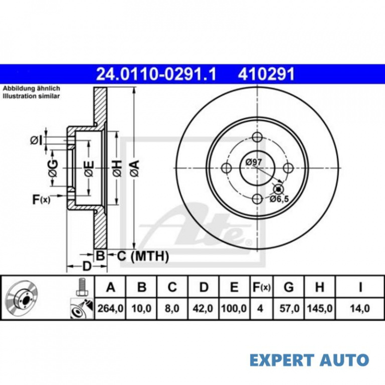 Disc frana Opel MERIVA 2003-2010 #2 08982610