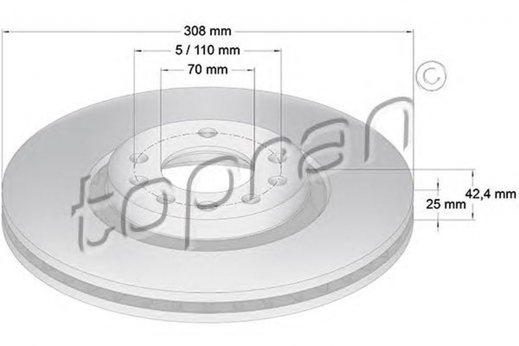 Disc frana OPEL MERIVA B TOPRAN 206966