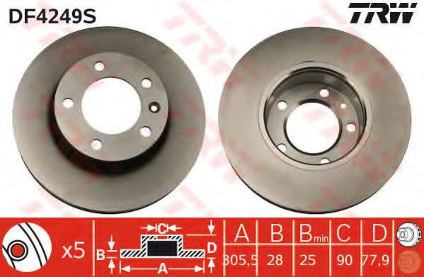 Disc frana OPEL MOVANO Combi (J9) (1998 - 2016) TR