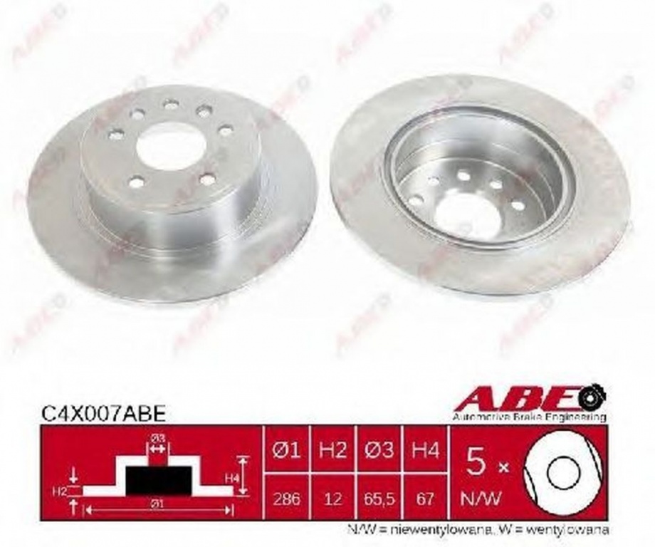 Disc frana OPEL OMEGA B combi 21 22 23 ABE C4X007ABE